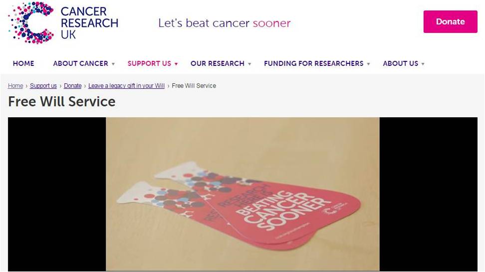 Cancer research screen grab