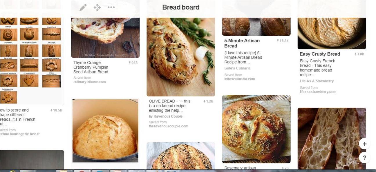 The Boomers Bread Board page at Pinterest